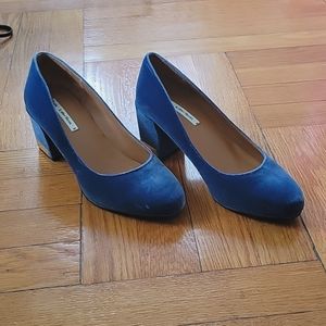 & Other Stories Blue/Green Velvet Pumps (Size EUR 36)